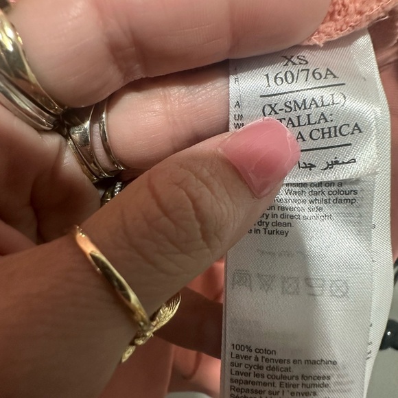 All Saints Unai Oversized Cold Shoulder Sweatshirt Size XS pink salmon color - Picture 5 of 6